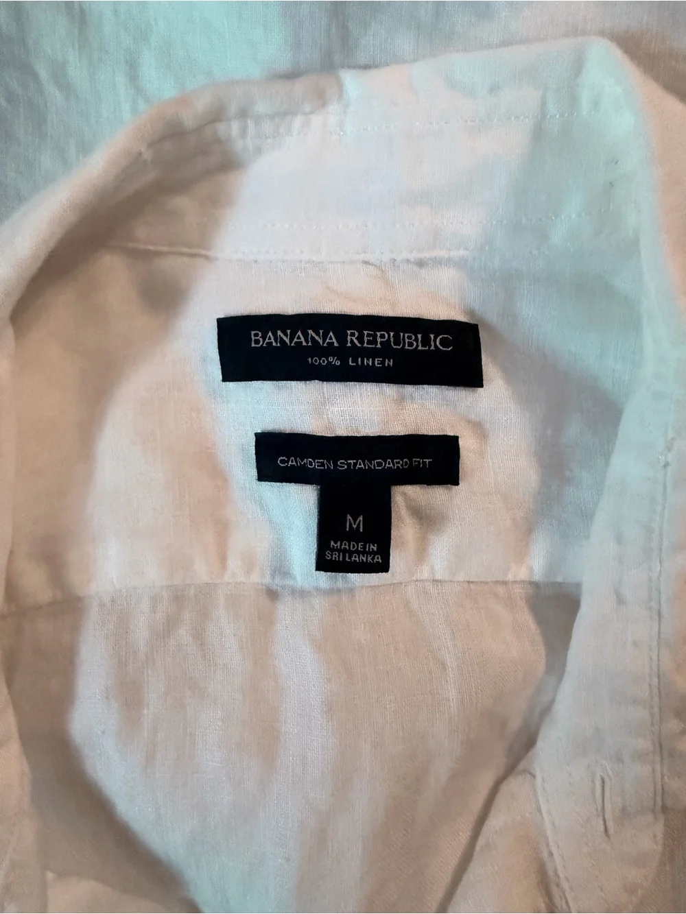Banana Republic Men's Camden Standard 100% Linen Button-Down Shirt M